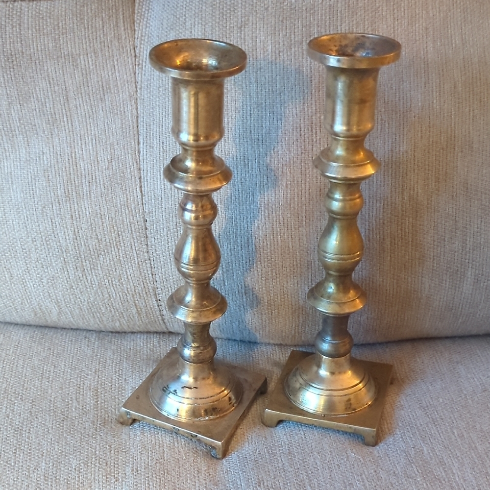 Vintage Brass Candle Holders